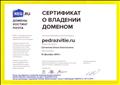 Сертификат о владении доменом